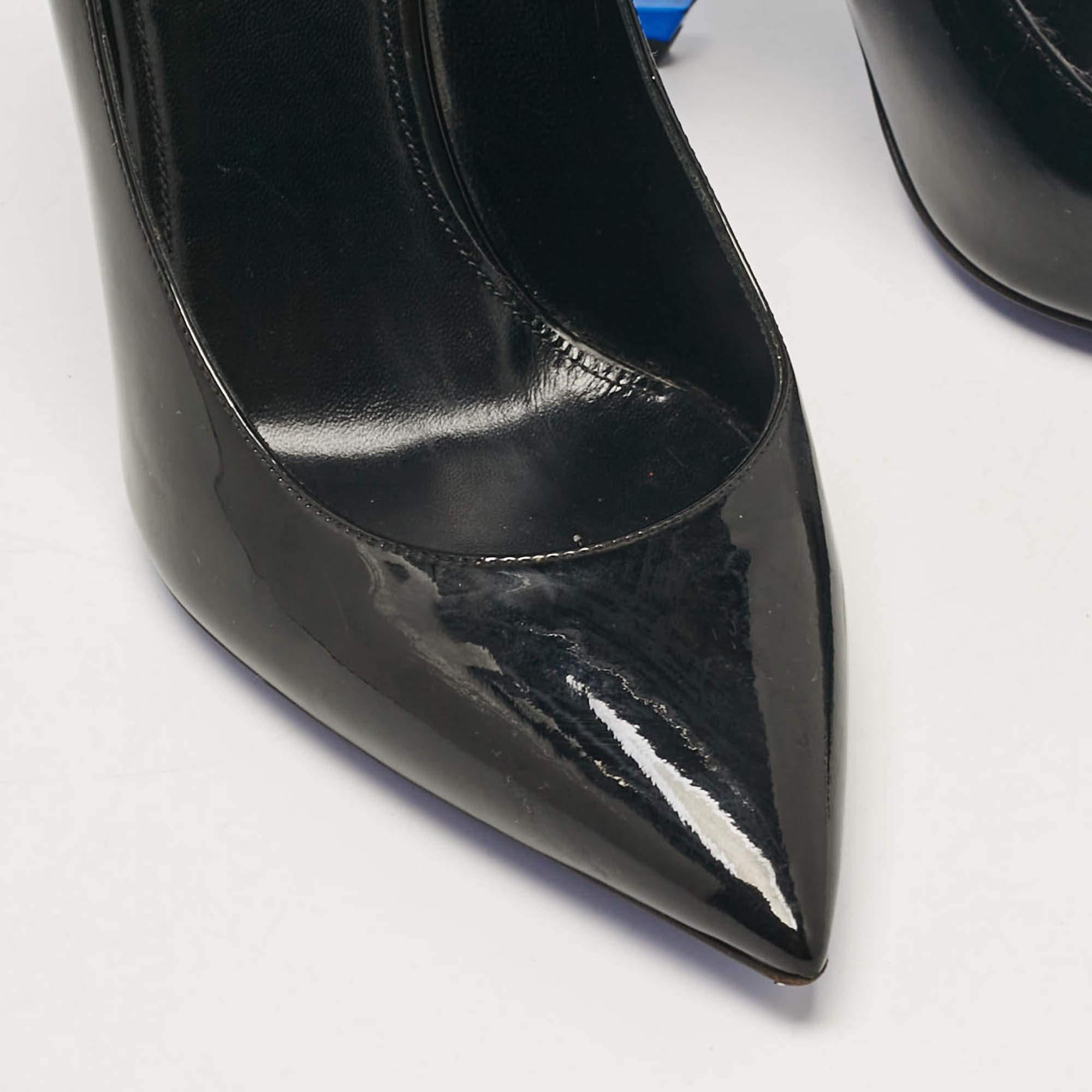 Saint Laurent Black Patent Leather Opyum Pumps Size 38.5 3