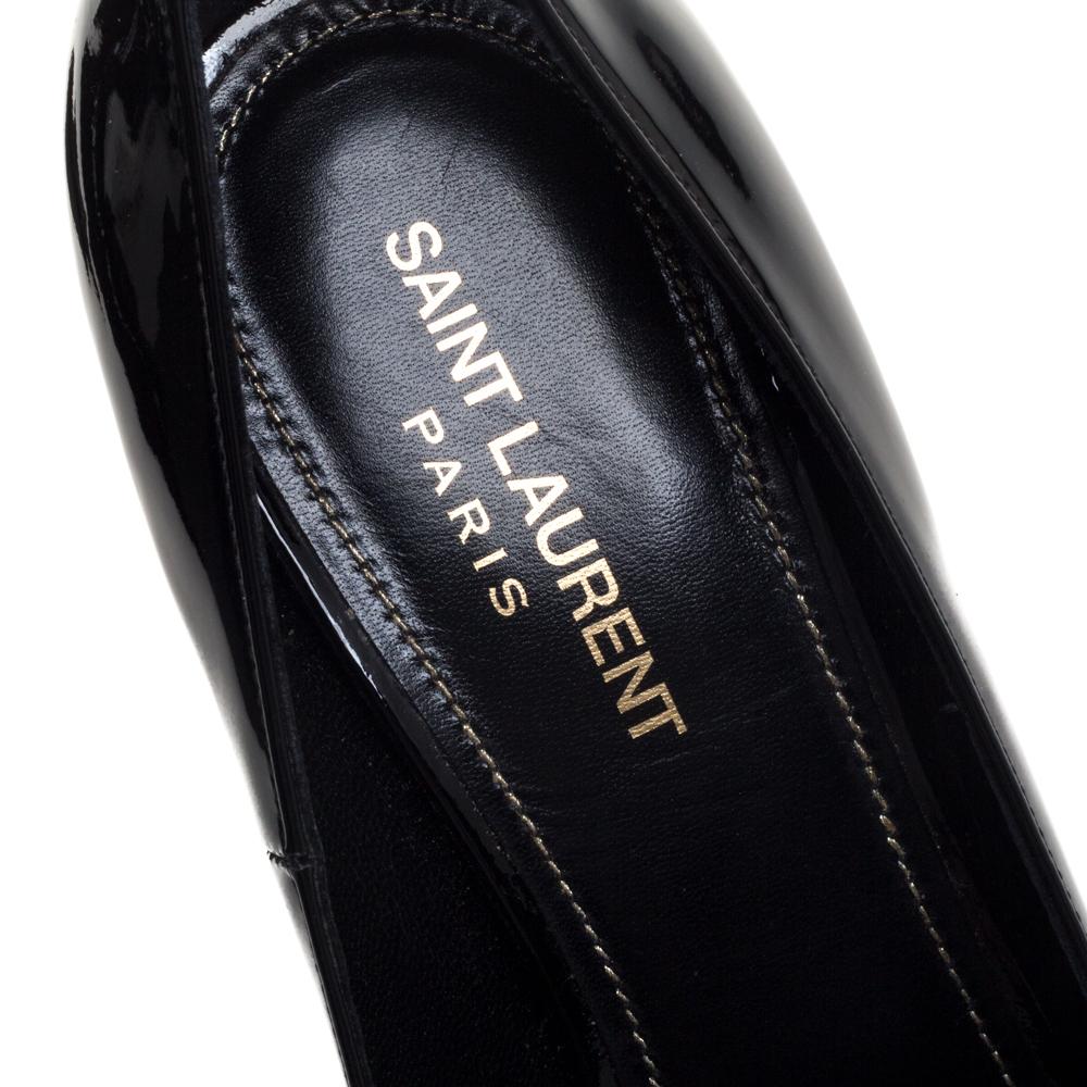Saint Laurent Black Patent Leather Opyum Pumps Size 39 3