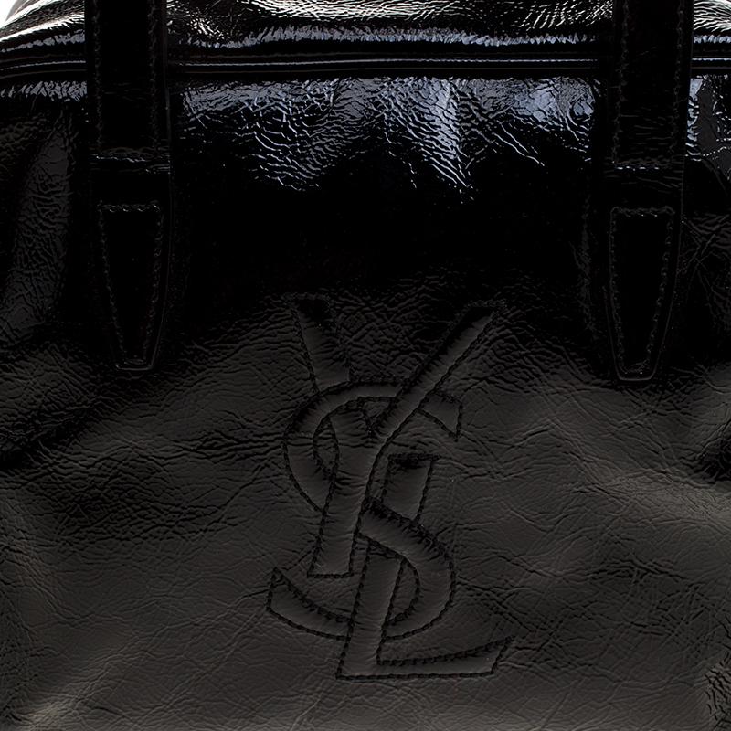 Saint Laurent Black Patent Leather Satchel 1