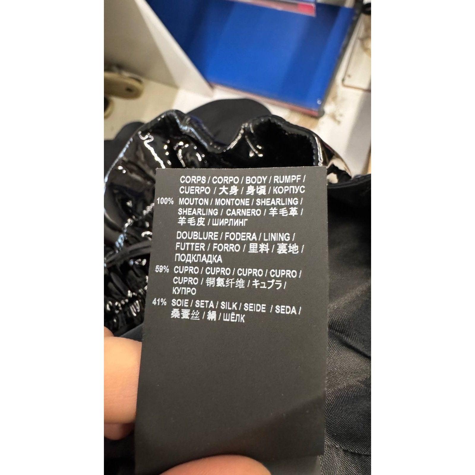 Donna Saint Laurent Pantaloncini in vernice nera con cintura -38/M in vendita