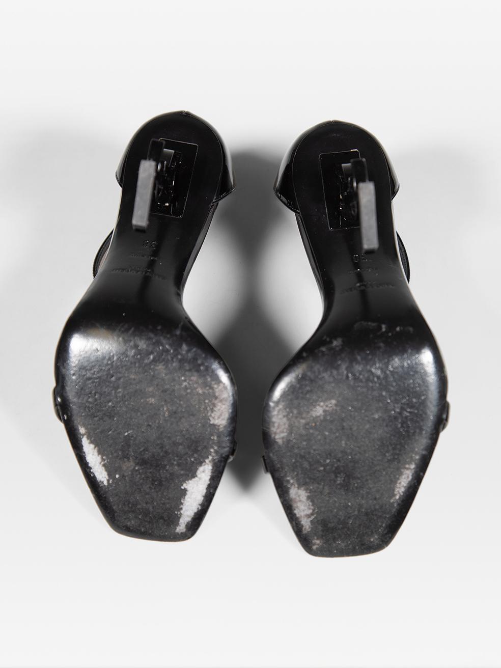 Saint Laurent Sandalias Opyum charol negro talla IT 38 en Bueno Estado en London, GB