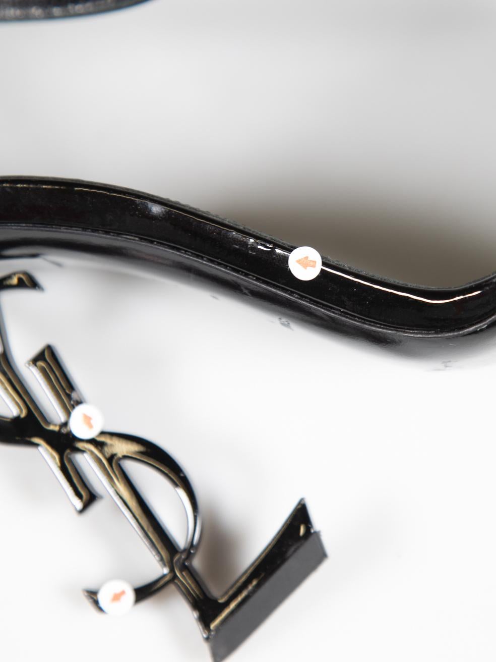 Saint Laurent Sandalias Opyum charol negro talla IT 38 1