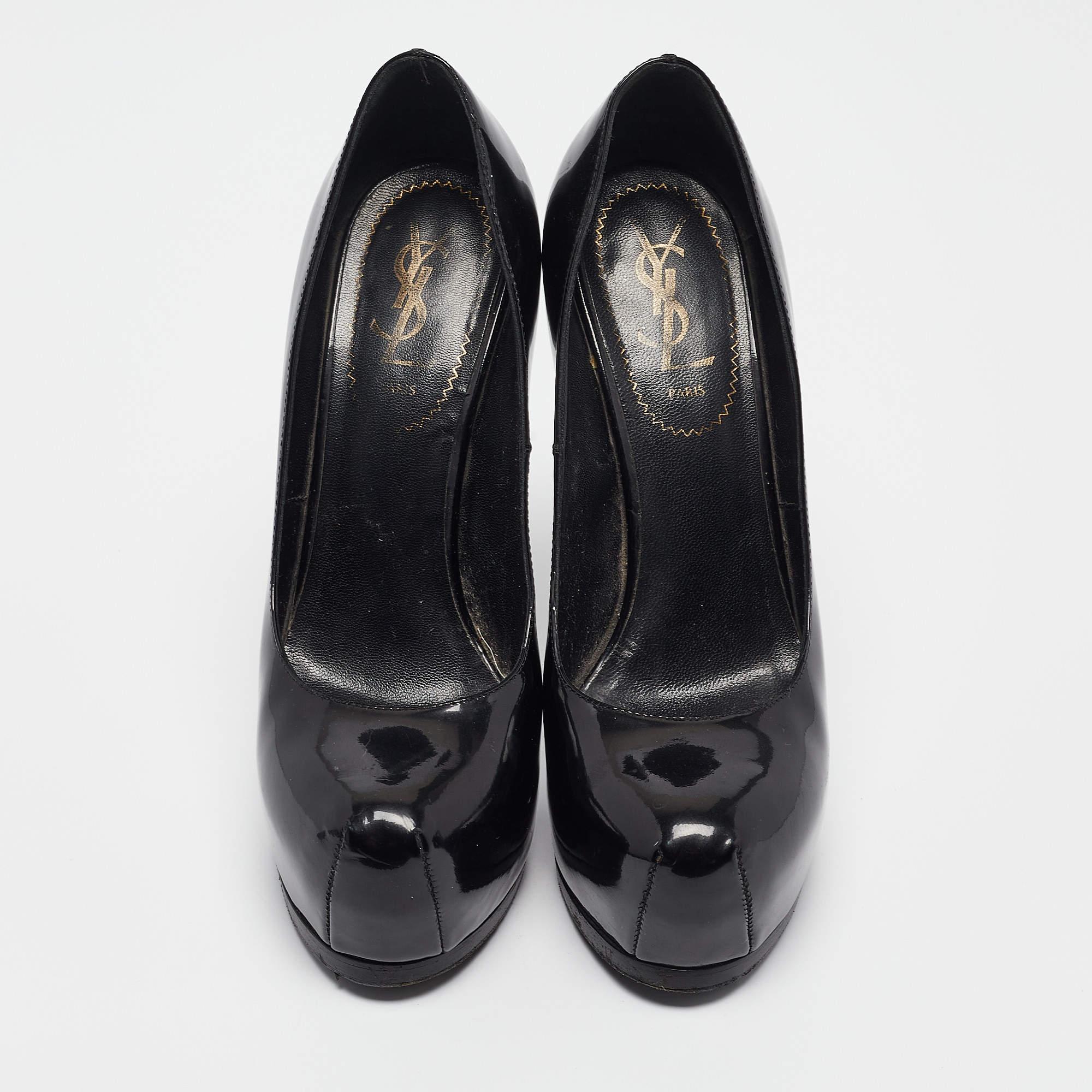 Noir Saint Laurent escarpins Tribtoo noirs taille 36,5 en vente