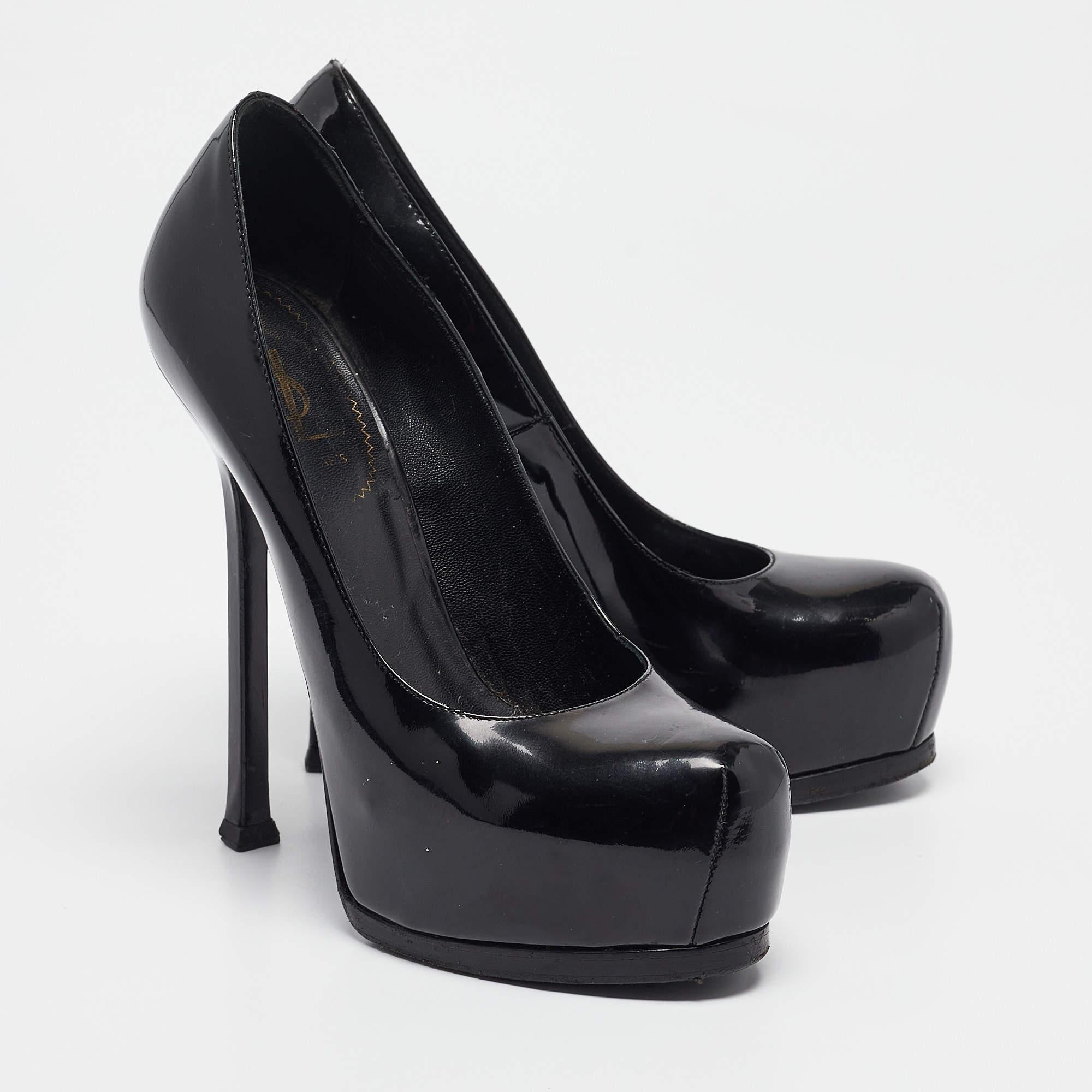 Saint Laurent escarpins Tribtoo noirs taille 36,5 Bon état - En vente à Dubai, Al Qouz 2