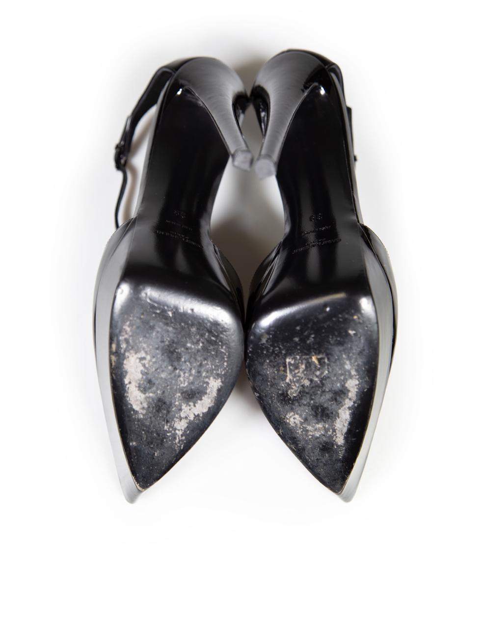 Women's Saint Laurent Black Patent Zizi Platform Heels Size IT 39