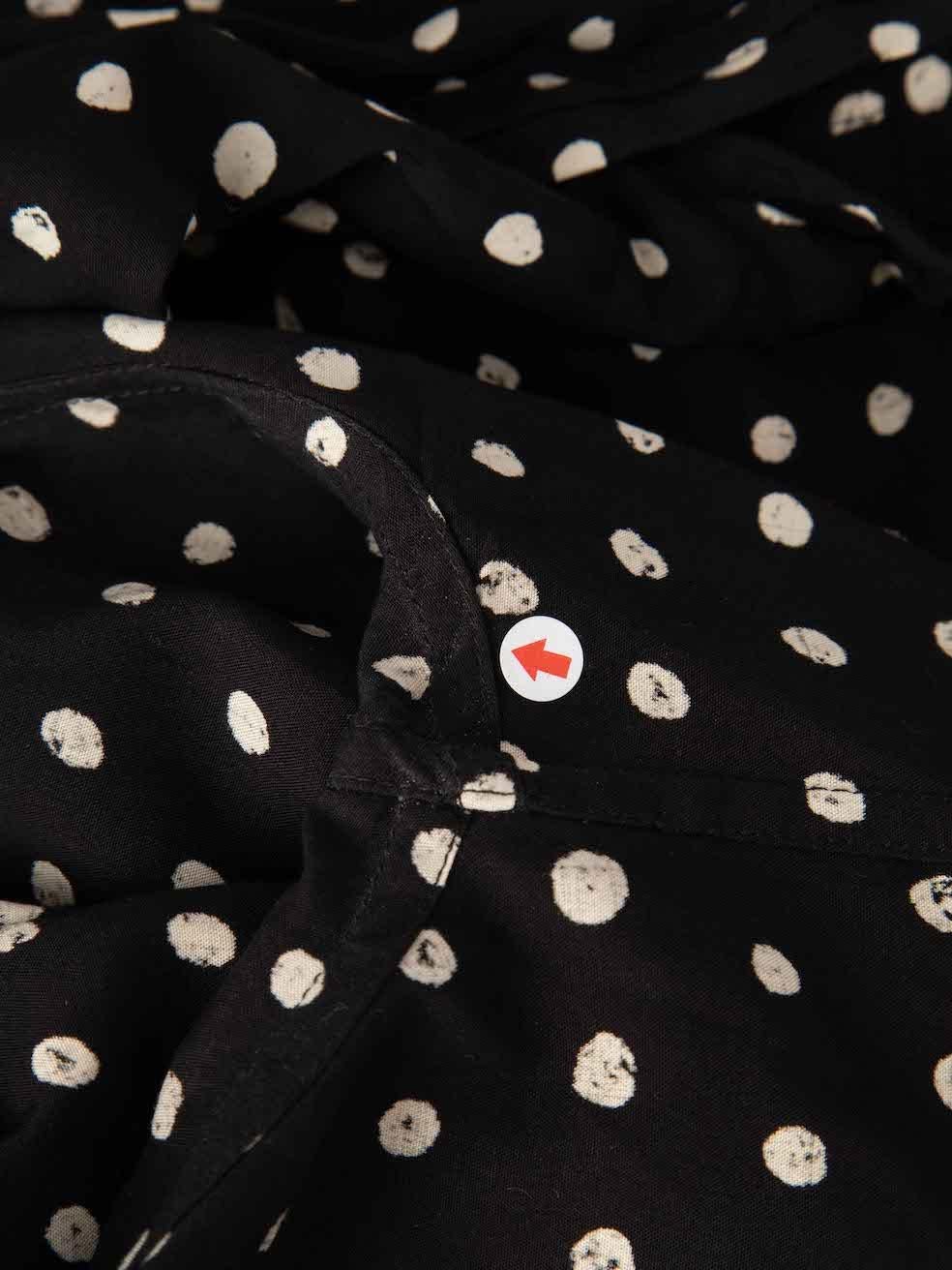 Saint Laurent Black Polka Dot Shirt Size XXL 2