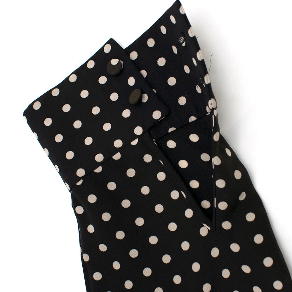 Saint Laurent Black Polka Dot Silk Shirt estimated size XS For Sale 3