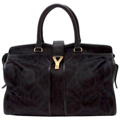 Saint Laurent Black Pony Hair Chyc Tote Saint Laurent Black Pony Hair Chyc Tote