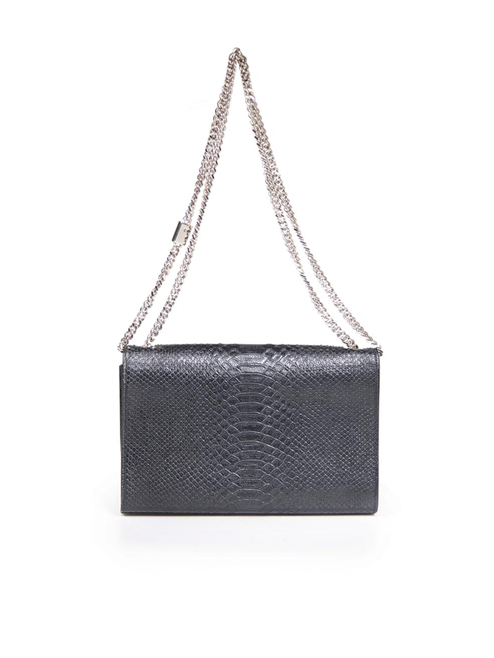 Saint Laurent Black Python Small Kate Tassel Shoulder Bag 1