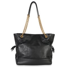 Saint Laurent Black Quilted Lambskin Jamie Small Shopping Tote