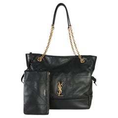 Saint Laurent Black Quilted Lambskin Jamie Small Shopping Tote