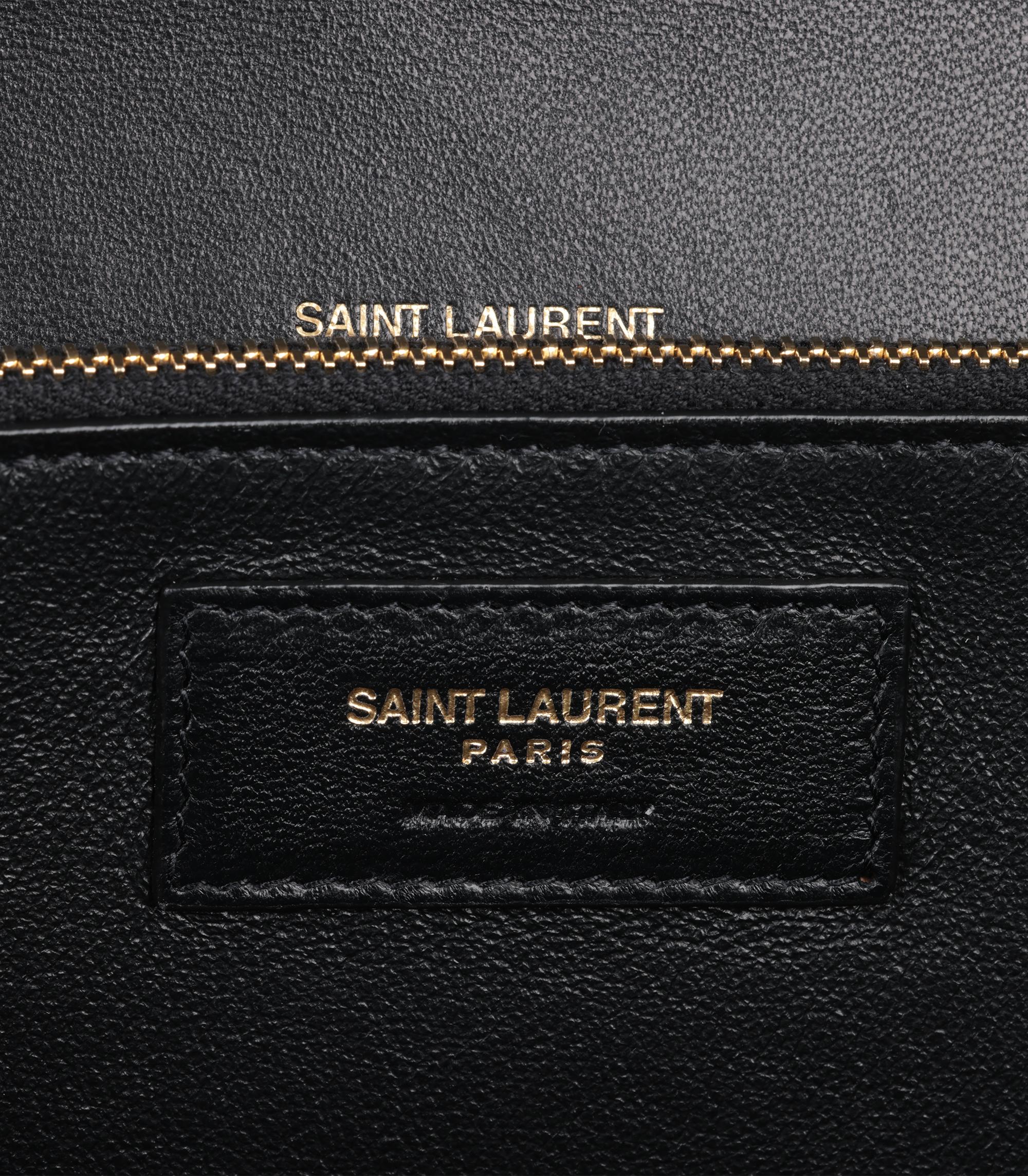 Saint Laurent Black Quilted Lambskin Leather Gaby Satchel For Sale 6