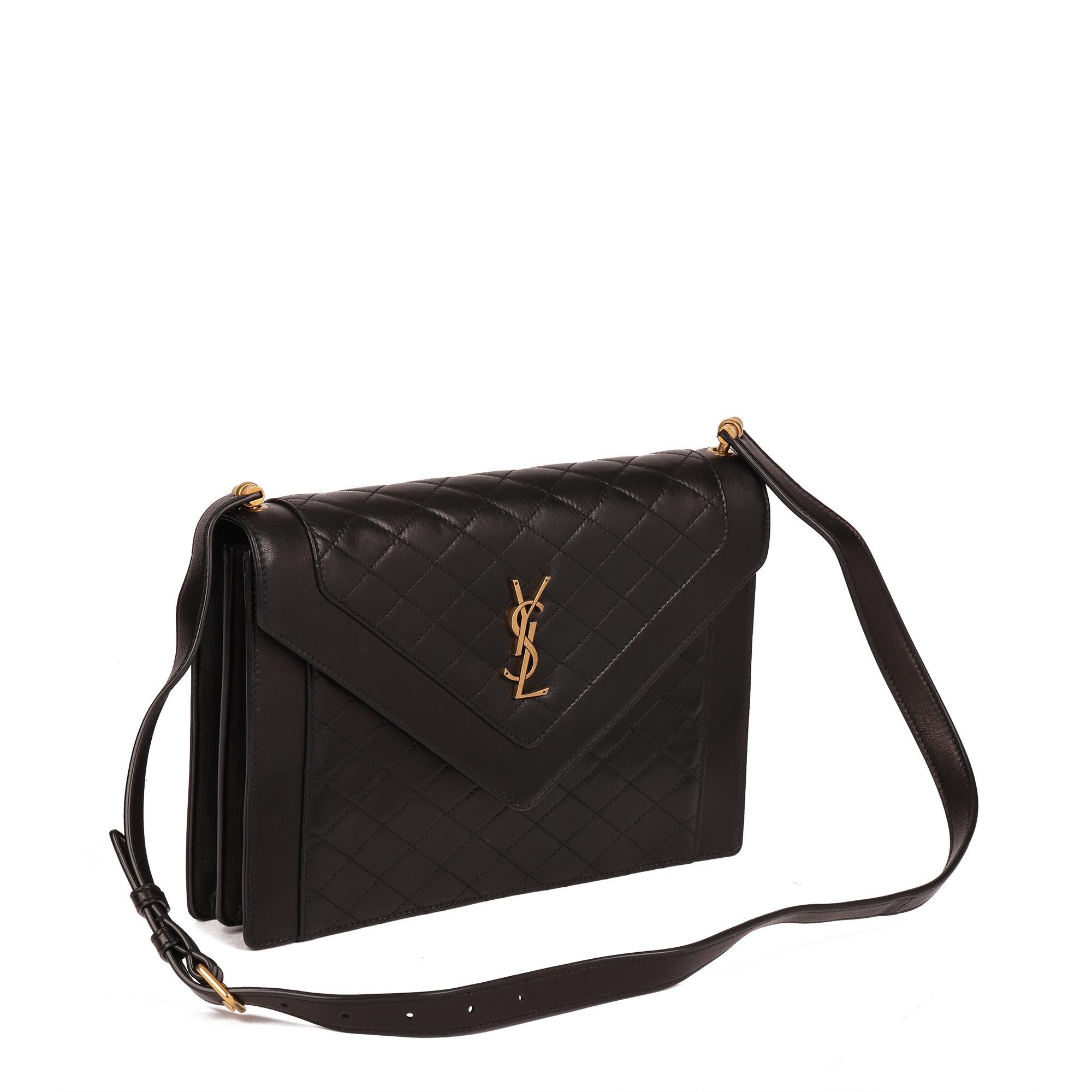 SAINT LAURENT
Black Quilted Lambskin Leather Gaby Satchel

Xupes Reference: HB4641
Serial Number: PLB 695503-0222
Age (Circa): 2022
Accompanied By: Saint Laurent Dust Bag, Care Booklet
Authenticity Details: Serial Stamp (Made in Italy)
Gender: