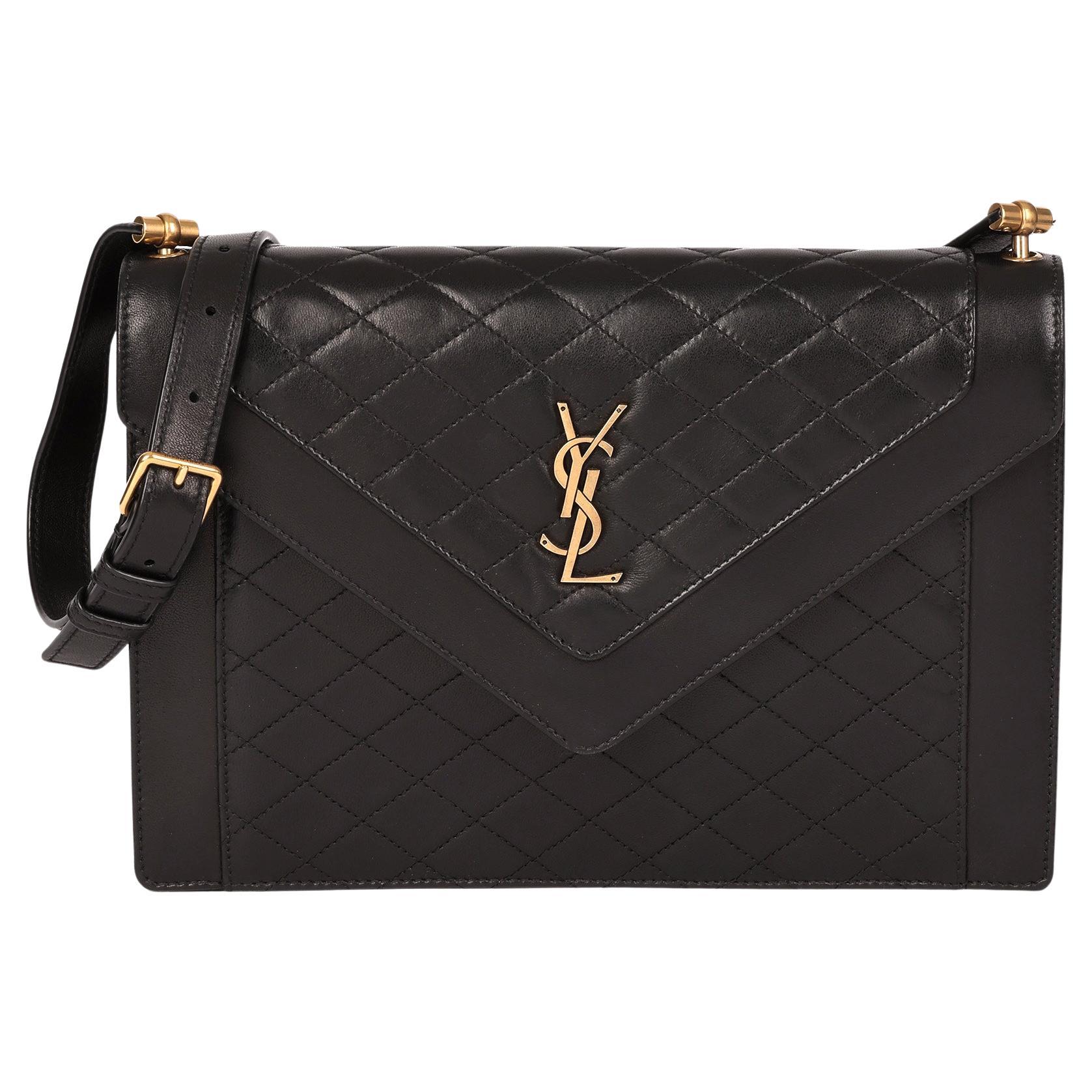 Vintage YVES SAINT LAURENT Ysl Black Tassel Suede Shoulder Bag at ...