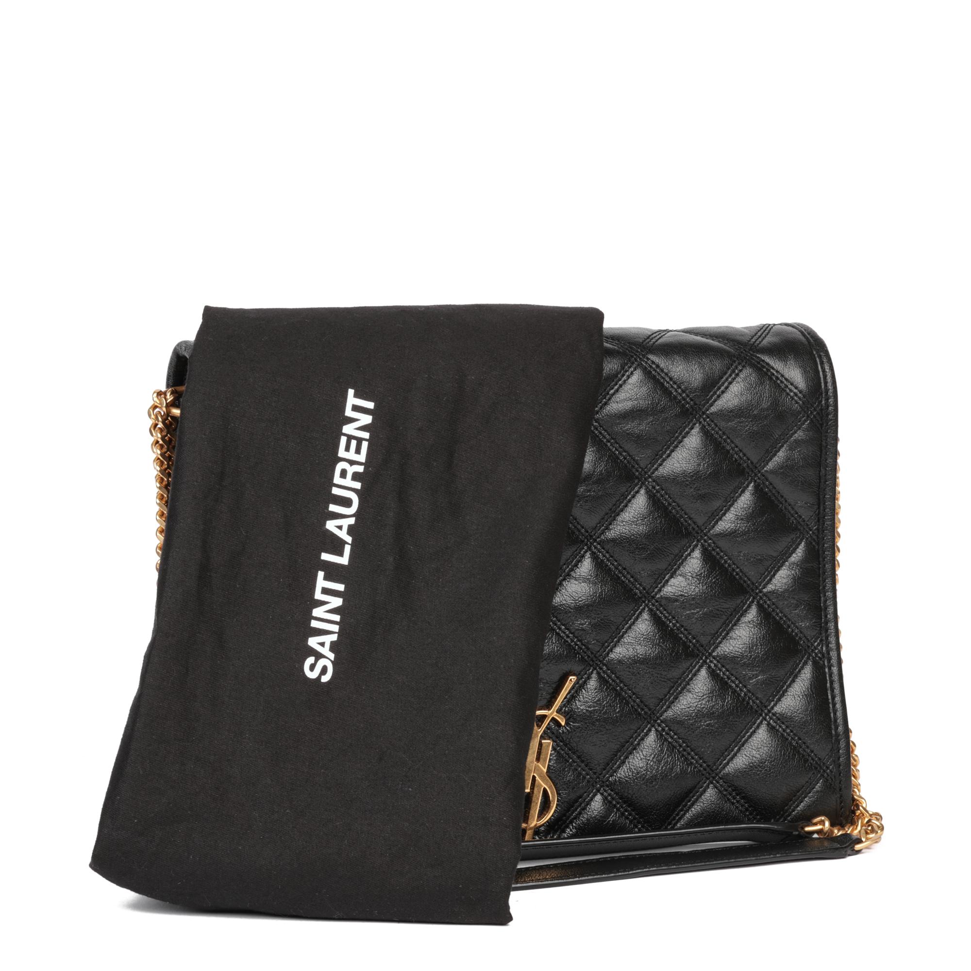 SAINT LAURENT Black Quilted Lambskin Small Becky 7
