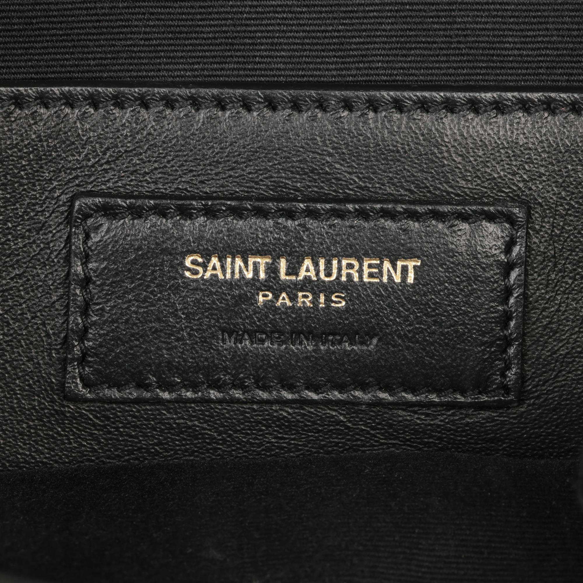 SAINT LAURENT Black Quilted Lambskin Small Becky 4