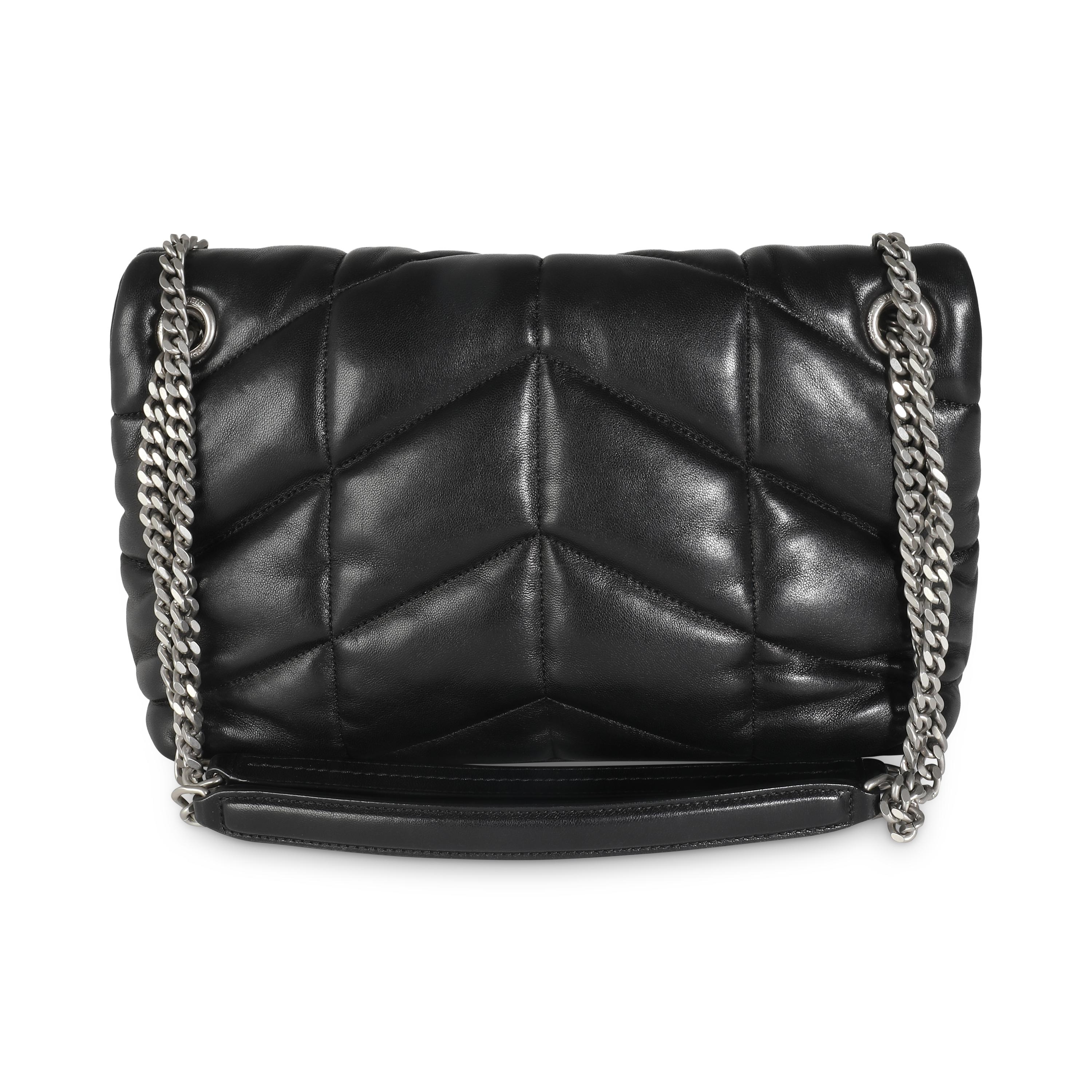 Listing Title: Saint Laurent Black Quilted Lambskin Small Loulou Puffer
SKU: 141639
Condition: Pre-owned 
Condition Description: Named after Loulou de la Falaise, the Loulou bag from Saint Laurent is an ode to one of the founder's greatest muses.