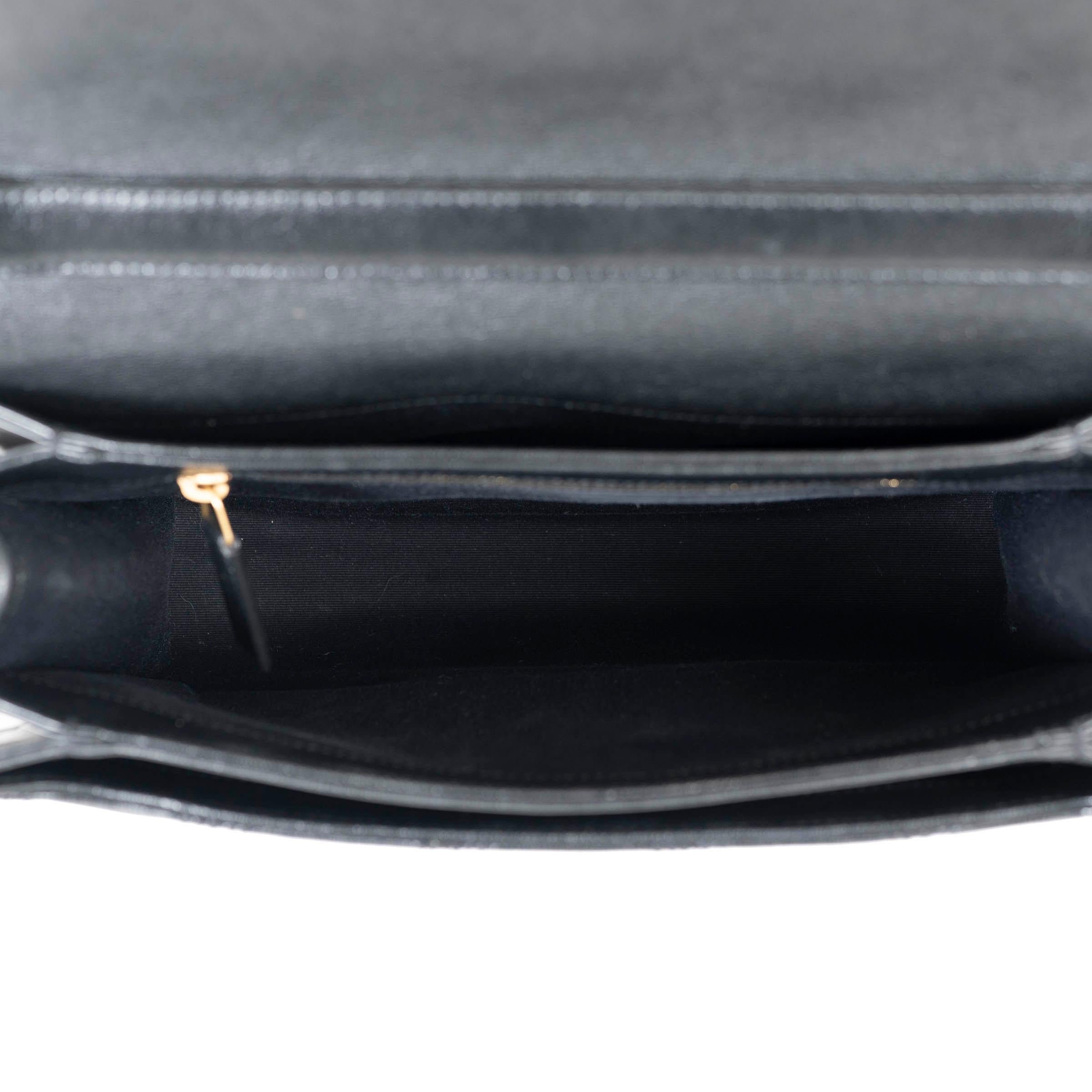 Donna Saint Laurent, borsa in pelle trapuntata nera BECKY SMALL FLAP con catena in vendita