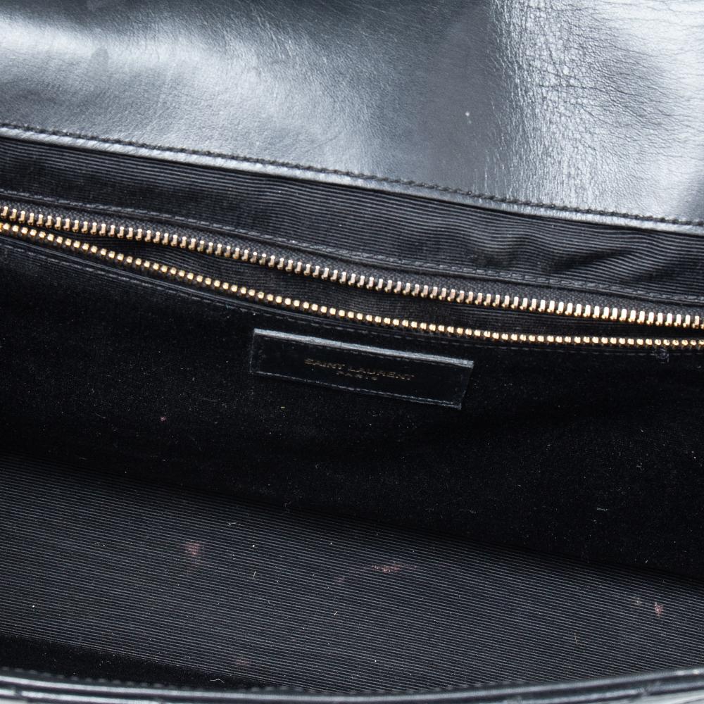 Saint Laurent Black Quilted Leather Envelope Shoulder Bag 1
