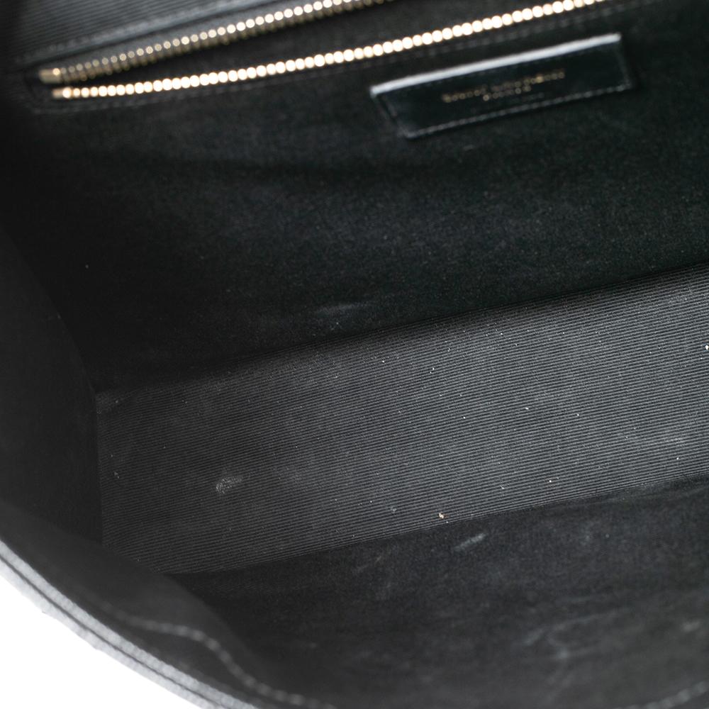 Saint Laurent Black Quilted Leather Envelope Shoulder Bag 4