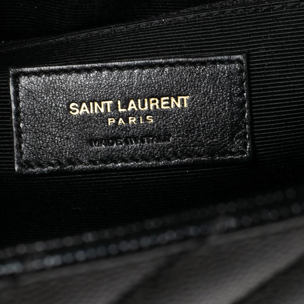 Saint Laurent Black Quilted Leather Envelope Shoulder Bag 5