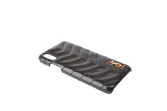 Saint Laurent Black Quilted Leather iPhone XS with Gold Monogram Logo