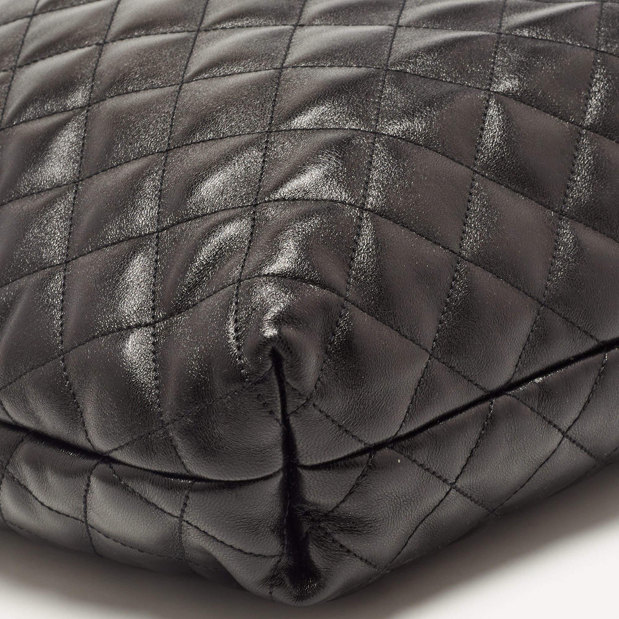 Saint Laurent Black Quilted Leather Maxi Icare Shopping Tote 6