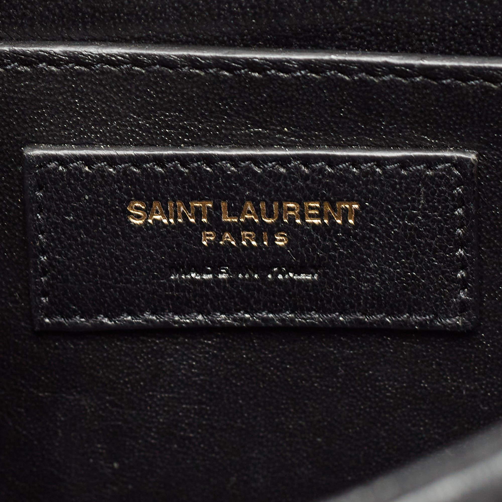 Saint Laurent Black Quilted Leather Medium Vicky Shoulder Bag 8