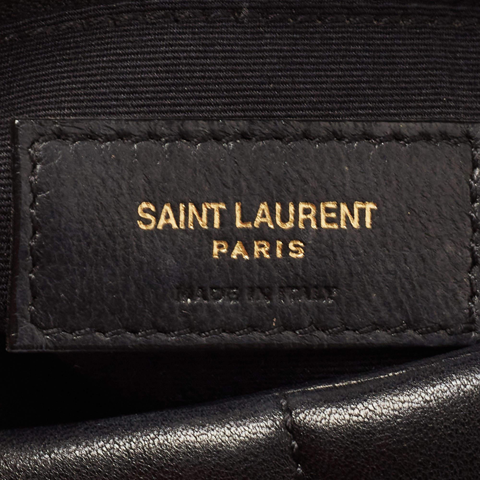 Saint Laurent Black Quilted Leather Small Loulou Puffer Shoulder Bag 8