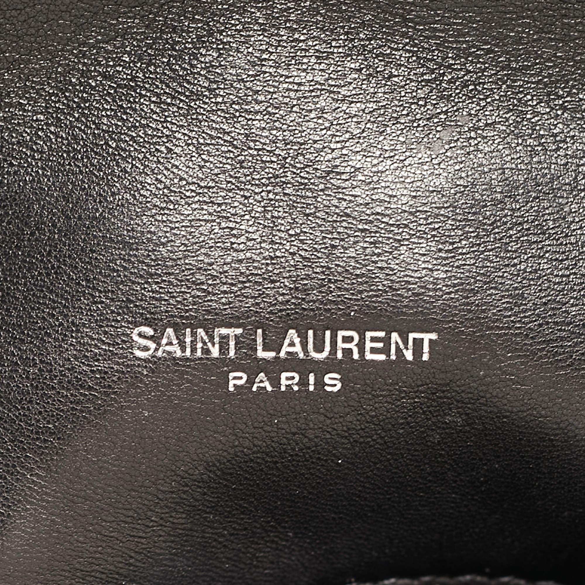 Saint Laurent Black Quilted Leather Small Loulou Puffer Shoulder Bag 12