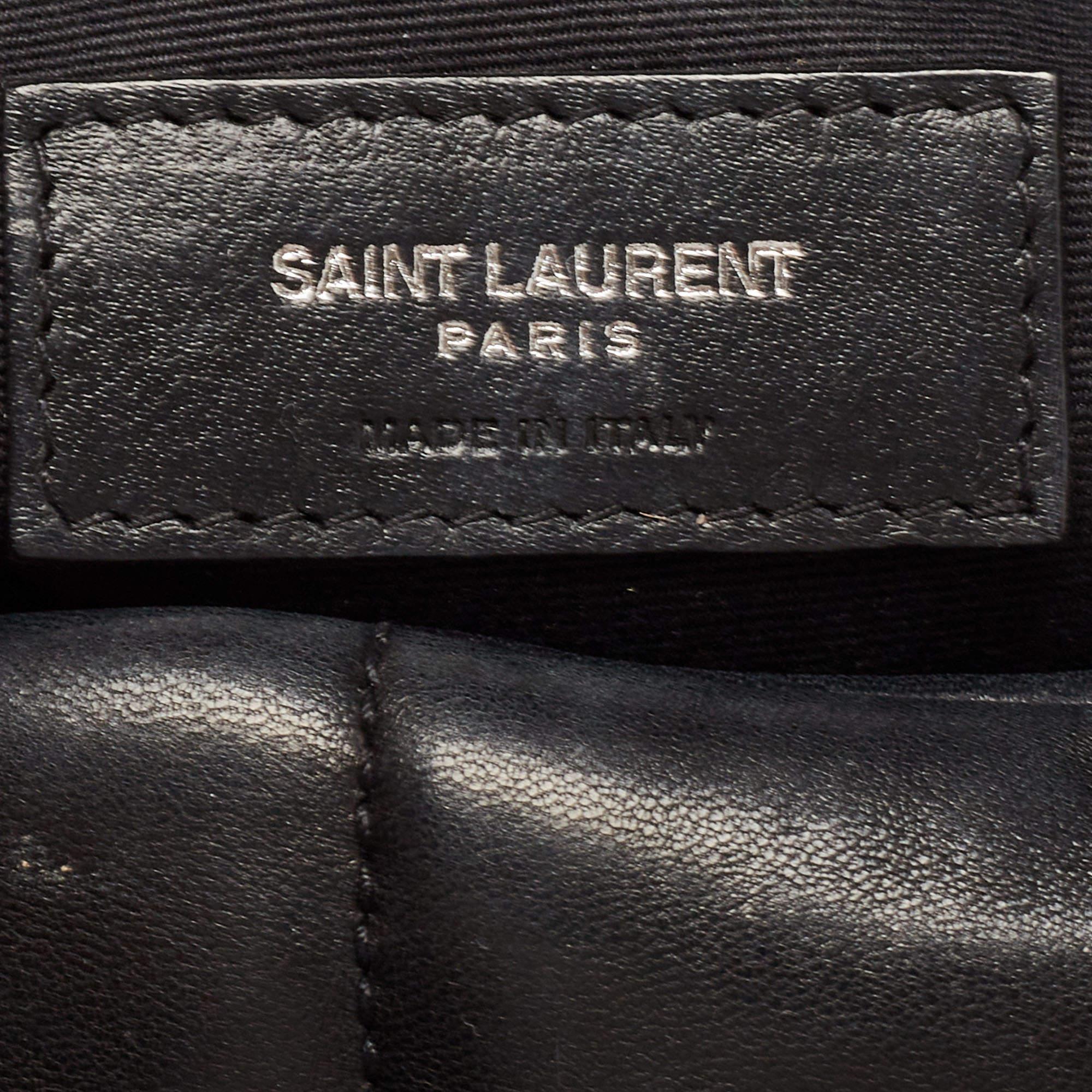 Saint Laurent Black Quilted Leather Small Puffer Chain Bag 12