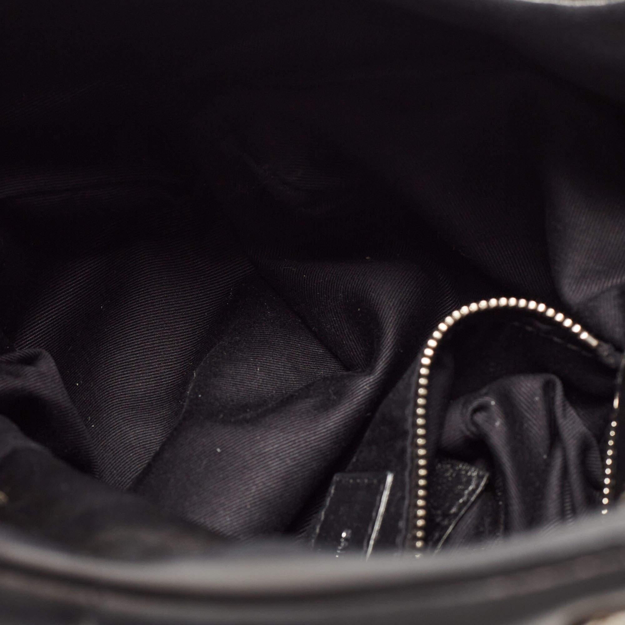 Saint Laurent Black Quilted Leather Small Puffer Chain Bag 2
