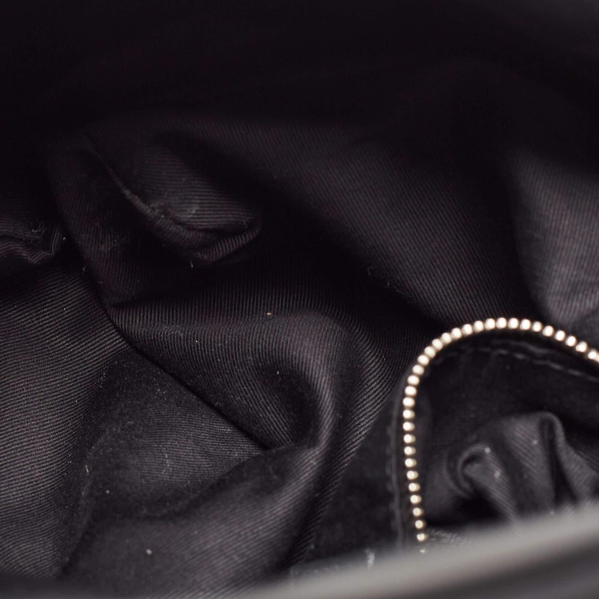 Saint Laurent Black Quilted Leather Small Puffer Chain Bag 3