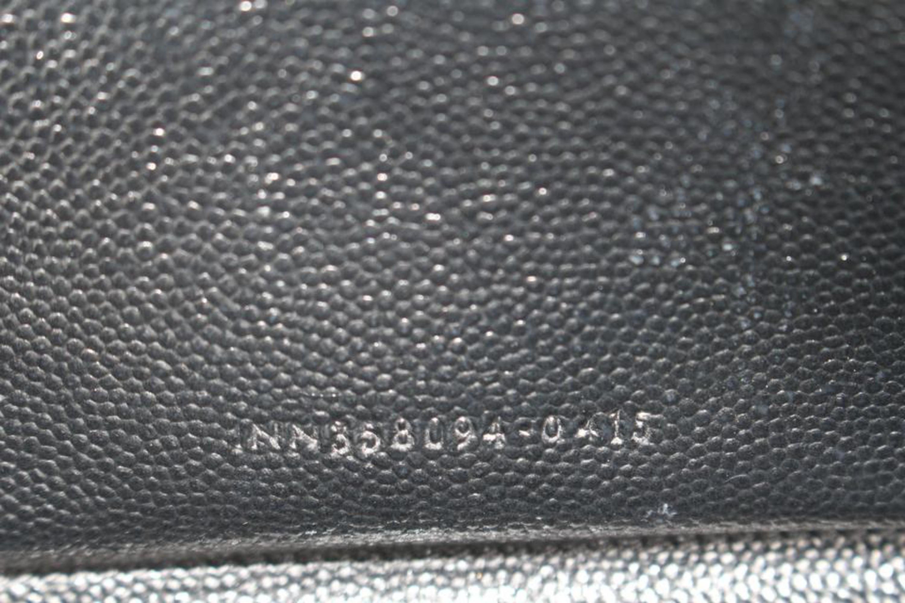 Women's Saint Laurent Black Quilted Monogram Matelasse Leather Zip-Around Wallet 49YS37S For Sale