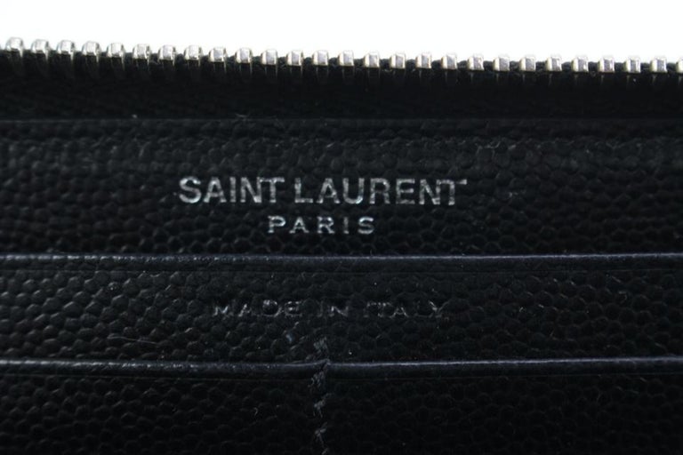 Saint Laurent Monogram Matelasse Leather Zip Wallet