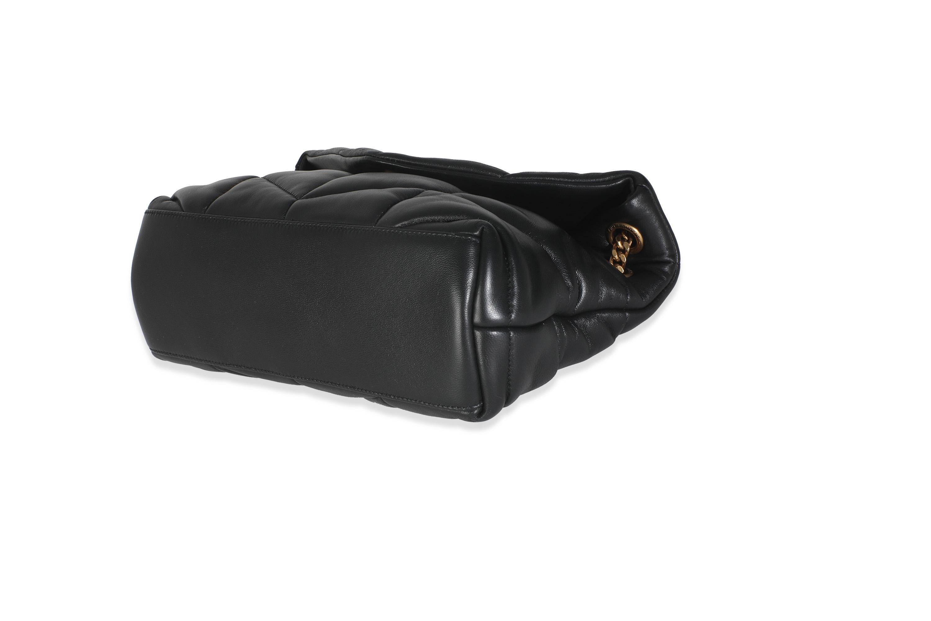 De las mujeres Saint Laurent Black Quilted Nappa Small Loulou Puffer en venta