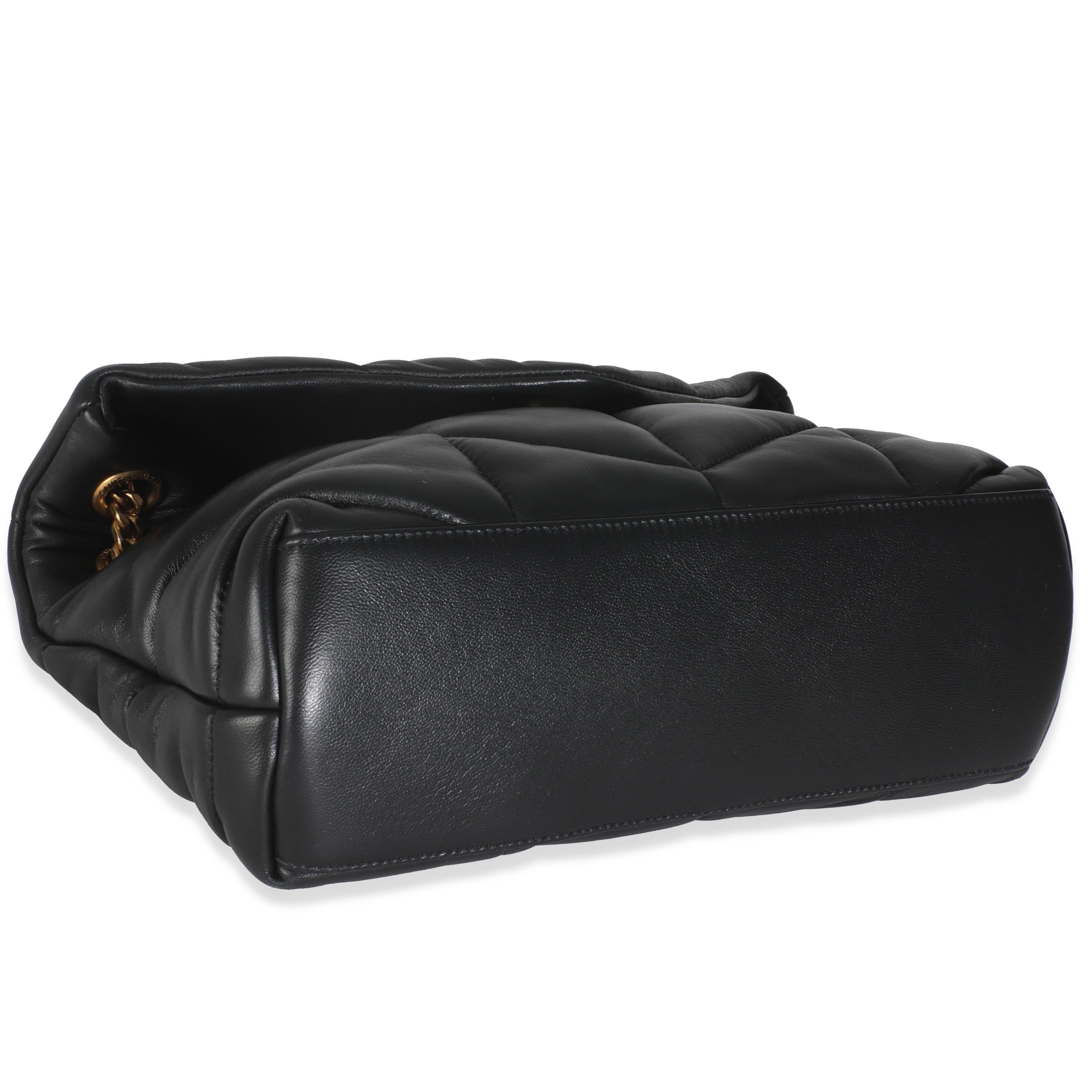 Saint Laurent Black Quilted Nappa Small Loulou Puffer en venta 2