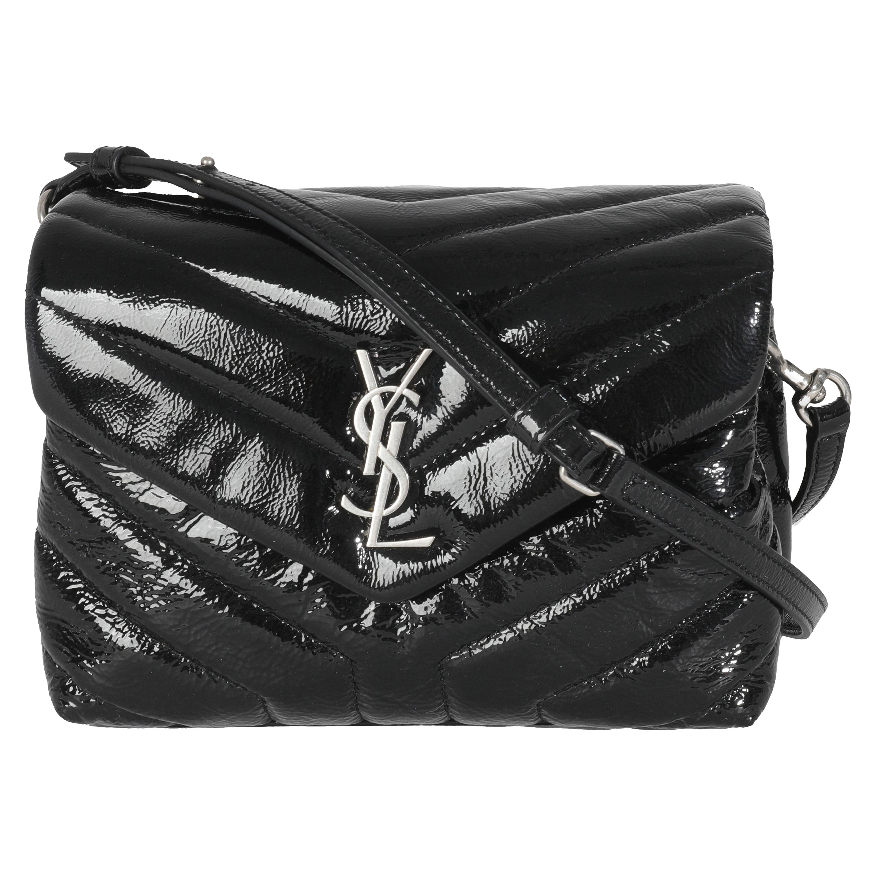Saint Laurent Loulou in vernice nera trapuntata