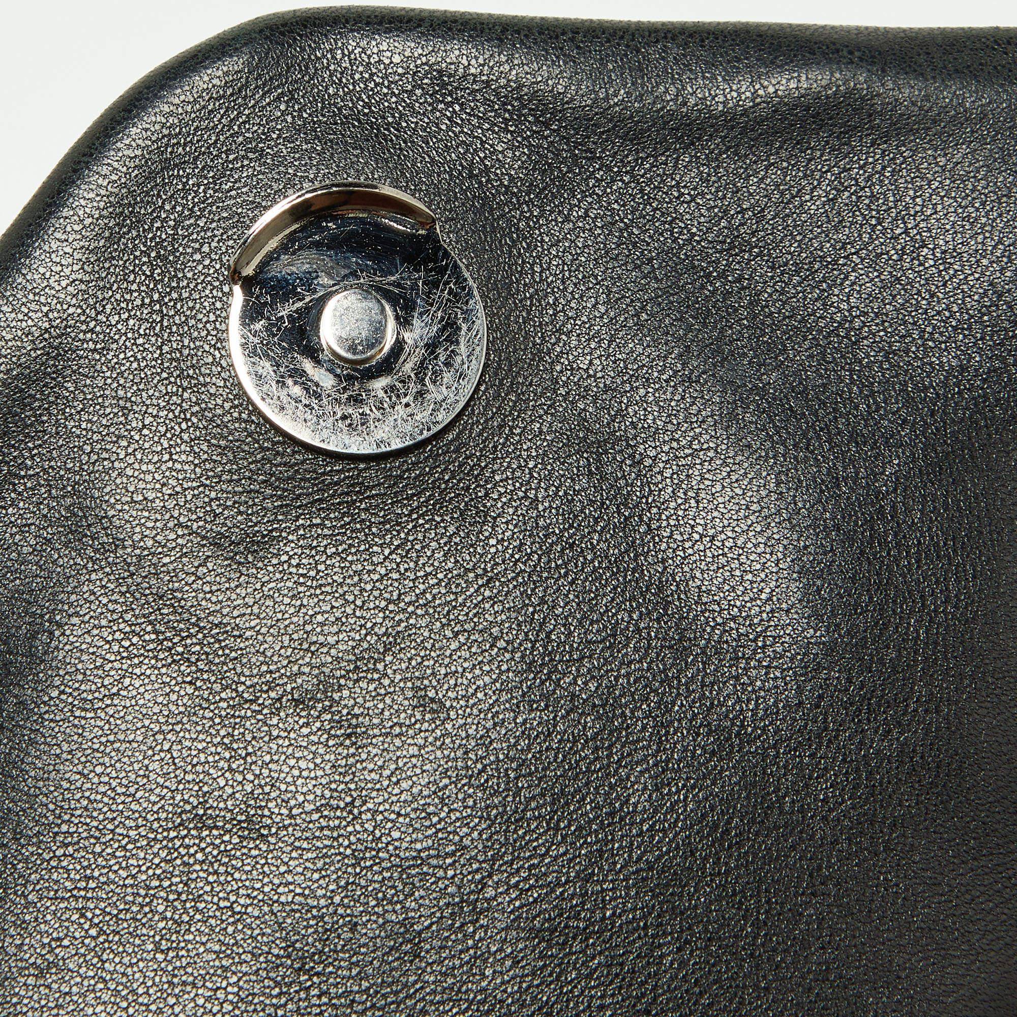 Women's Saint Laurent Black Quilted Puffer Leather Medium Loulou Monogram Shoulder Bag