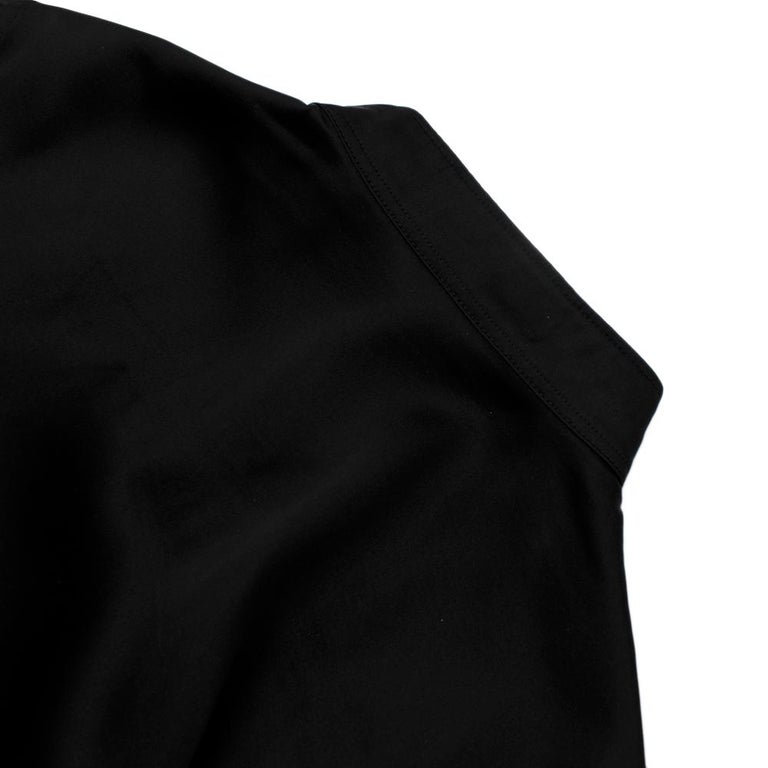 Saint Laurent Black Satin Long Sleeve Shirt - Sample - Size Estimated S ...