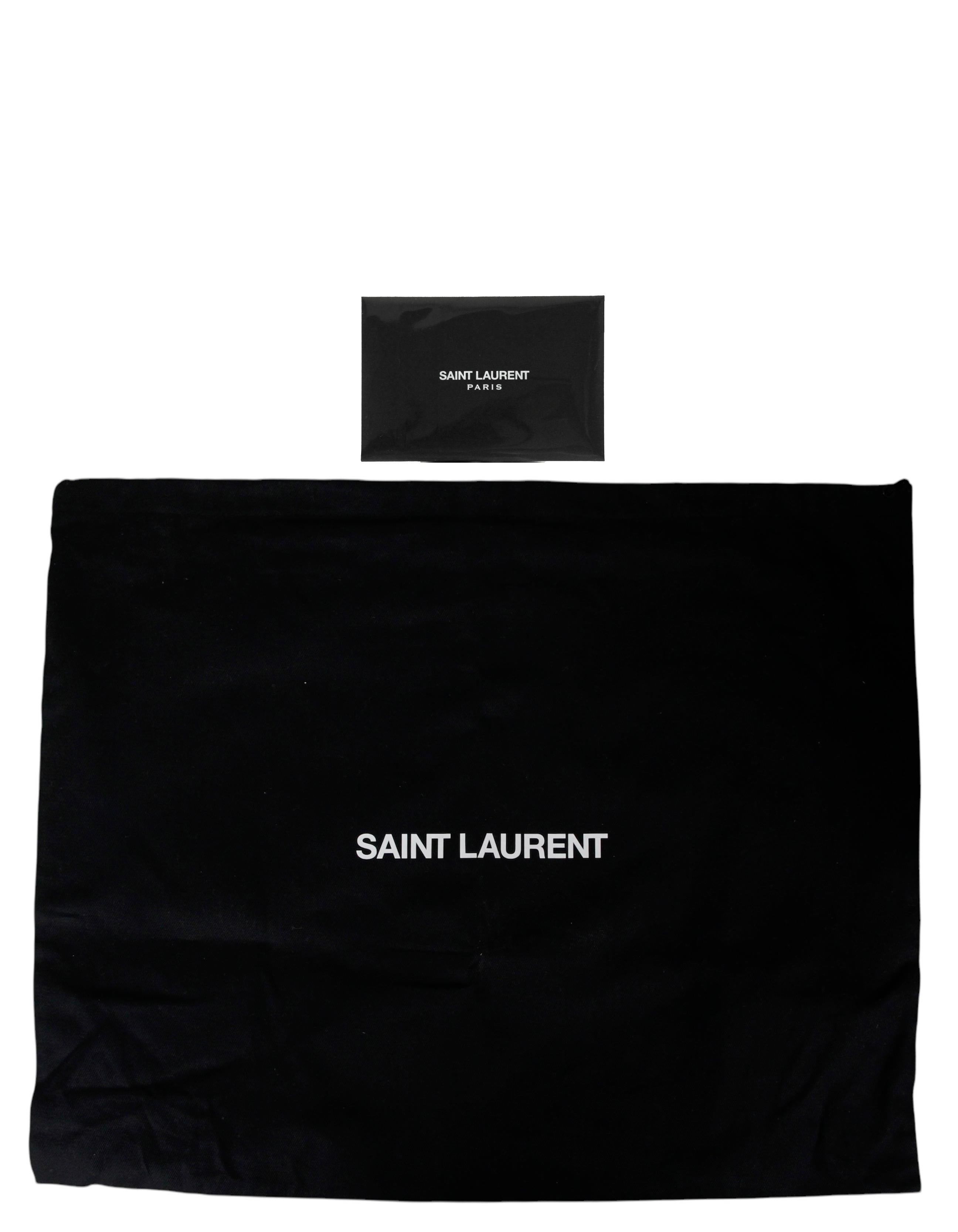 Saint Laurent Black Shearling Trim Calfskin Medium Niki Chain Shoulder Bag For Sale 6