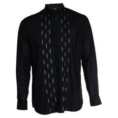 Saint Laurent, Black shirt half moon lurex strokes