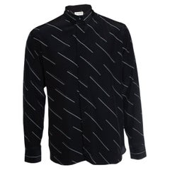 Saint Laurent, Black shirt with diagonal stripes