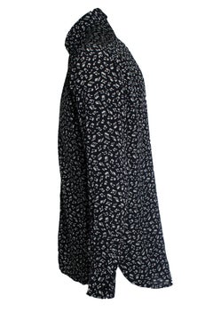 Saint Laurent, black shirt with music note print