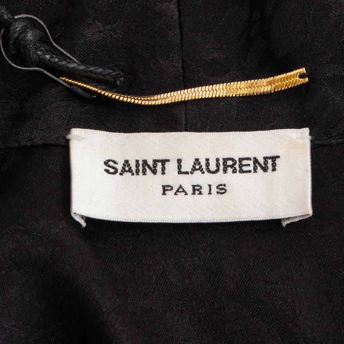 SAINT LAURENT black silk 2018 PUSSY BOW Blouse Shirt 36 XS In Excellent Condition In Zürich, CH