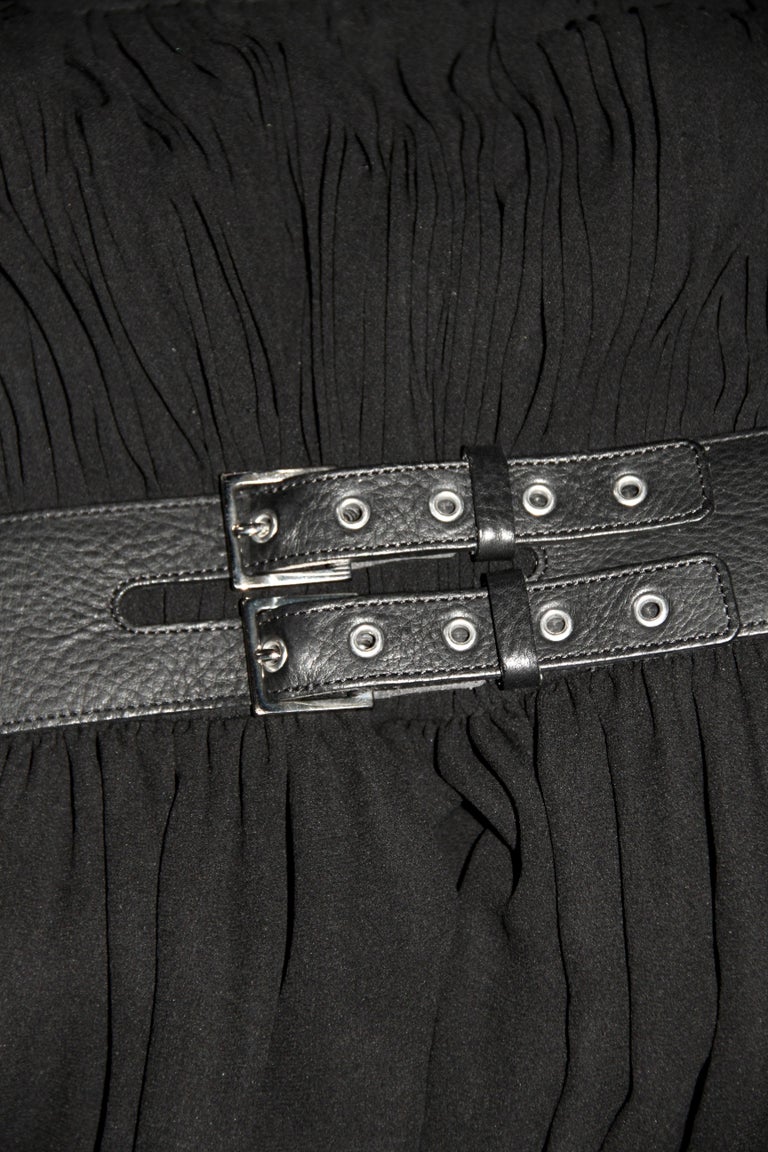 knee length dresses for ladies Saint Laurent // Black Knit Cut Out Mini Dress – VSP Consignment main image 1