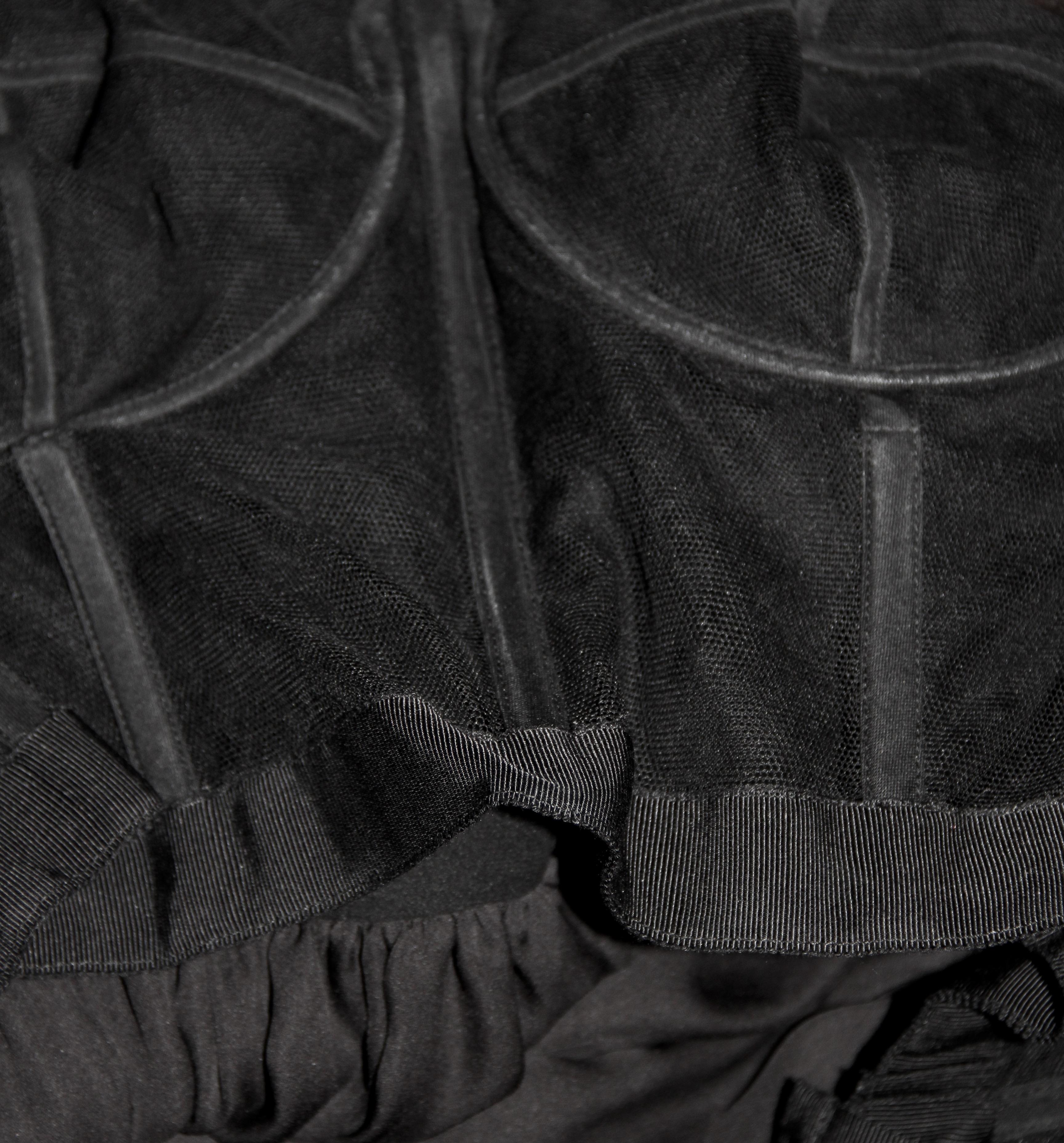 Saint Laurent Black Silk Bustier Dress In Good Condition In Geneva, CH