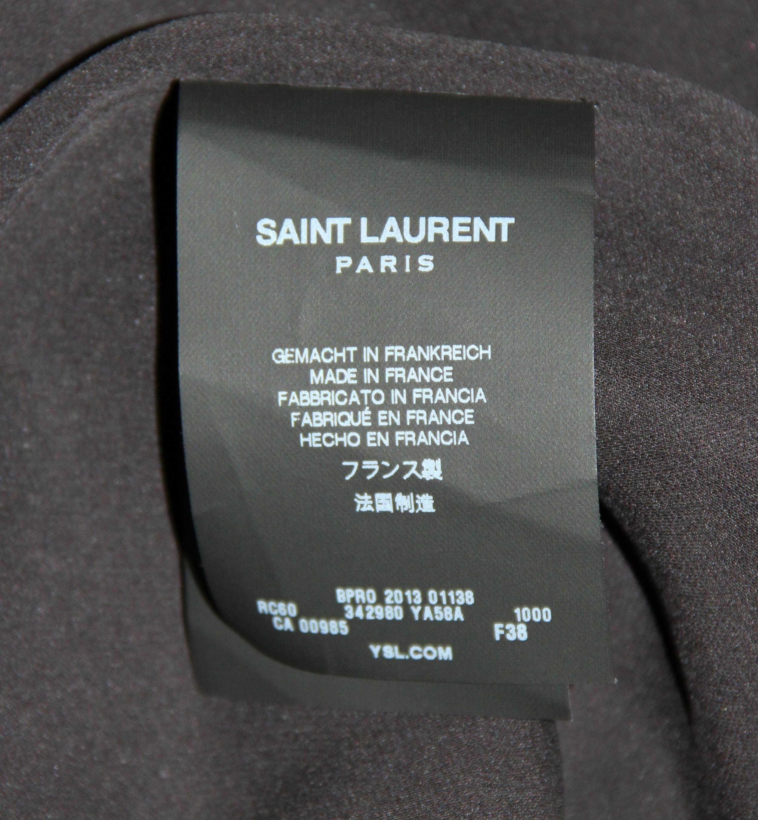 Saint Laurent Black Silk Bustier Dress 1