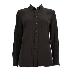 Saint Laurent Black Silk Button Down Shirt Size L Saint Laurent Black Silk Button Down Shirt Size L
