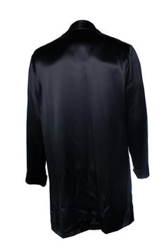 Saint Laurent, black silk kimono 2022